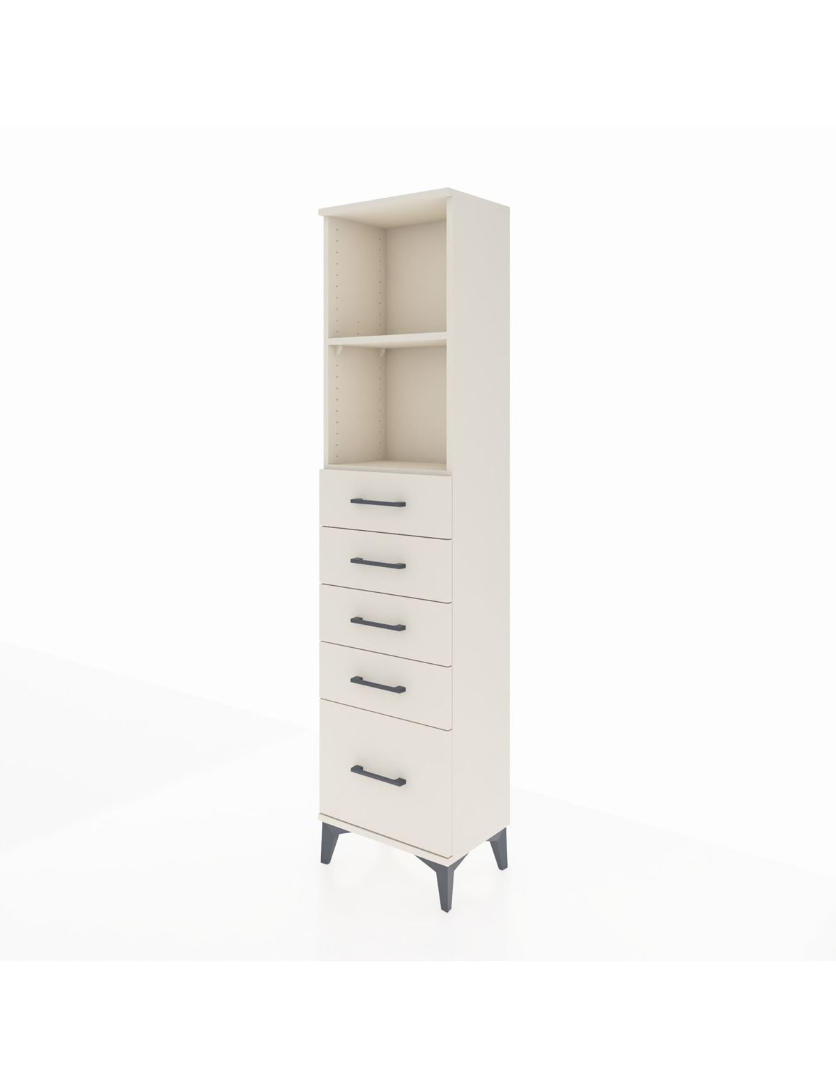 Arges Dolap 2 Raflı 5 Çekmeceli 44x30x182 - S22M040V1A