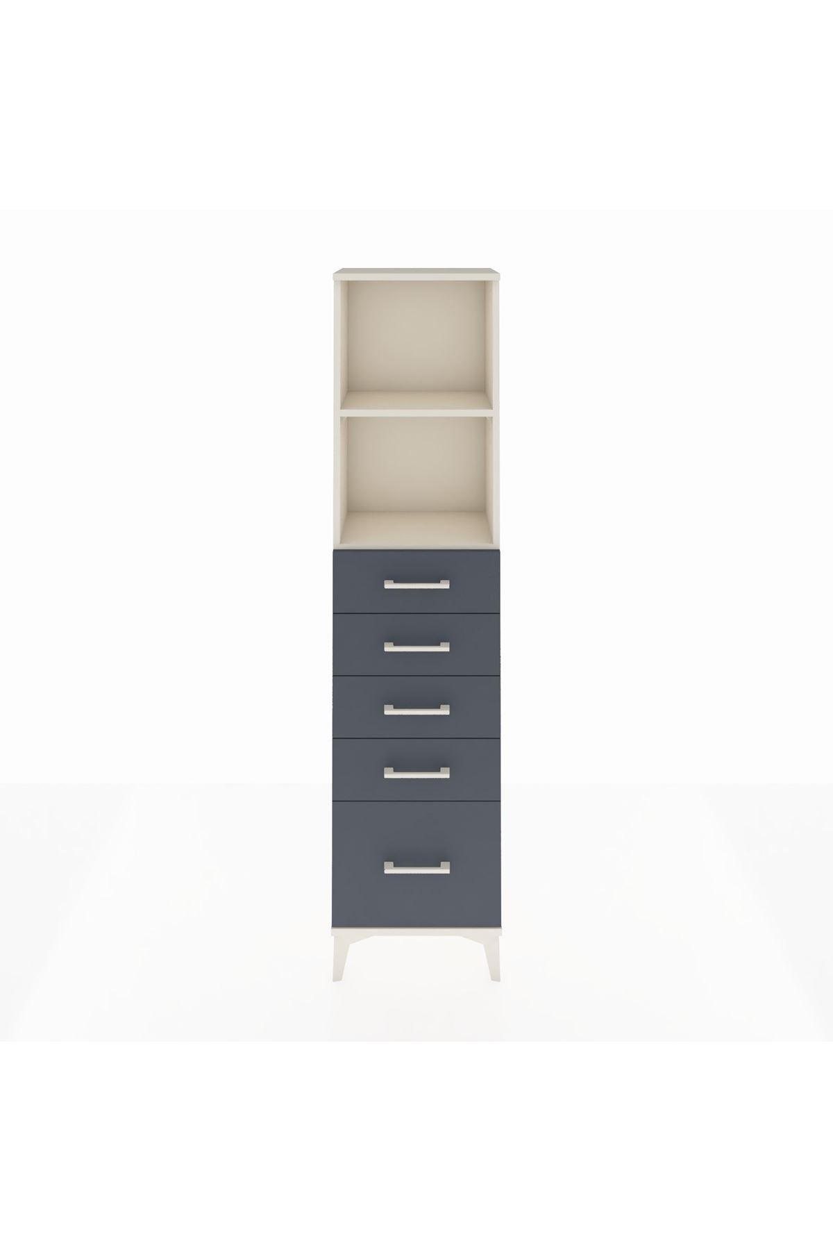 Arges Dolap 2 Raflı 5 Çekmeceli 44x30x182 - S22M040V2A