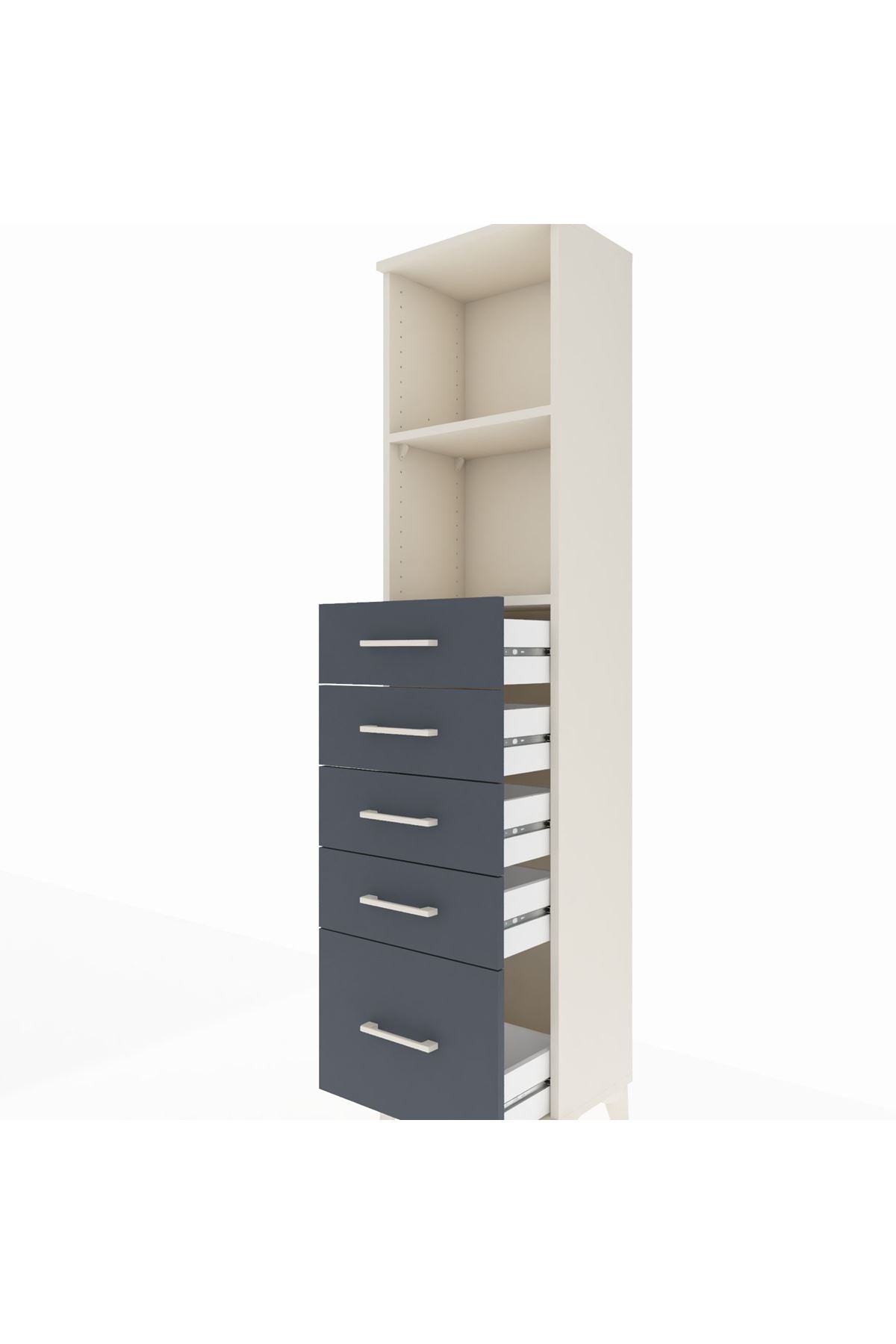 Arges Dolap 2 Raflı 5 Çekmeceli 44x30x182 - S22M040V2A