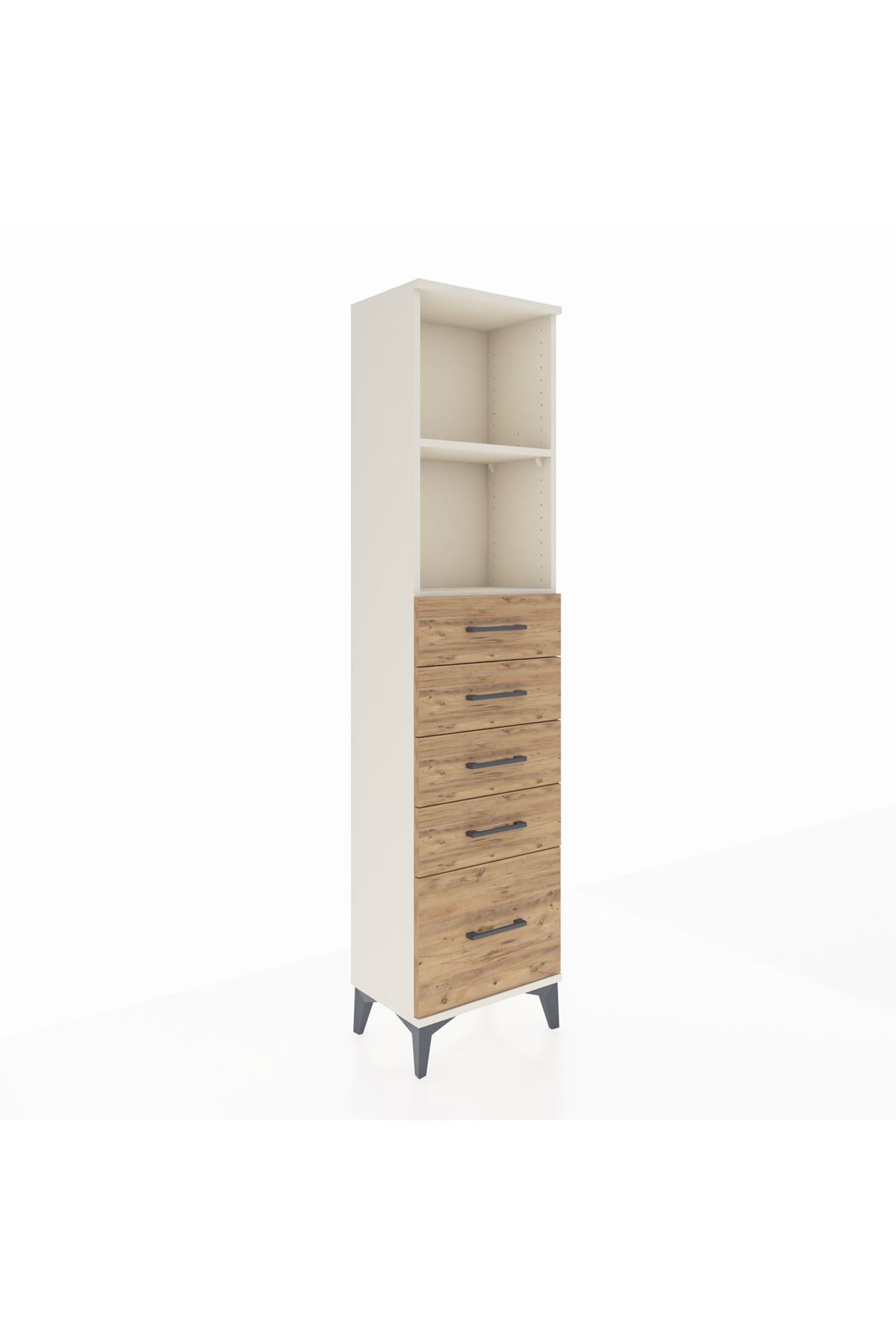 Arges Dolap 2 Raflı 5 Çekmeceli 44x30x182 - S22M040V3A