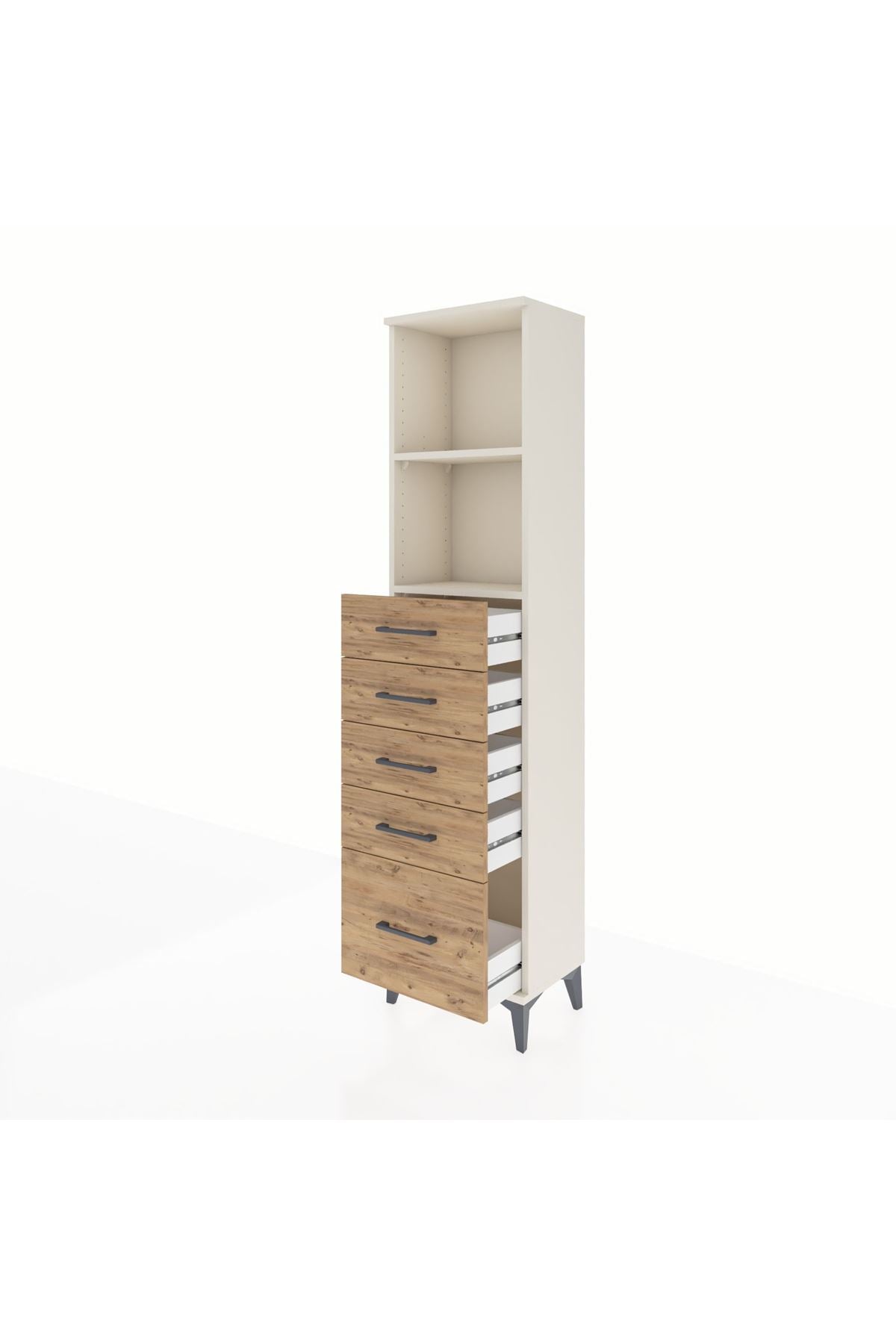 Arges Dolap 2 Raflı 5 Çekmeceli 44x30x182 - S22M040V3A