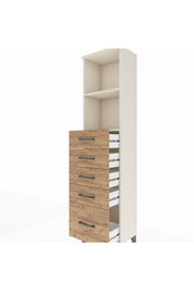 Arges Dolap 2 Raflı 5 Çekmeceli 44x30x182 - S22M040V3A