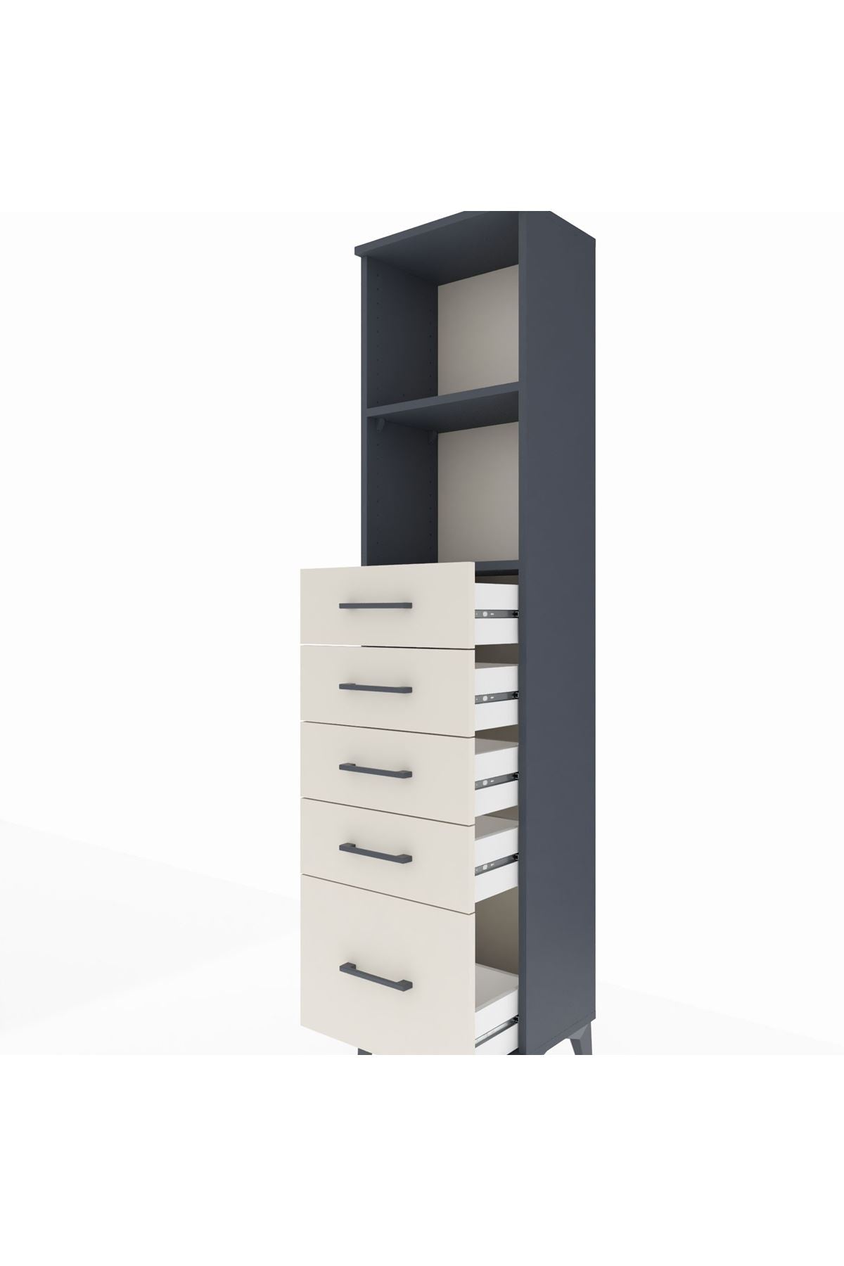 Arges Dolap 2 Raflı 5 Çekmeceli 44x30x182 - S22M040V4A