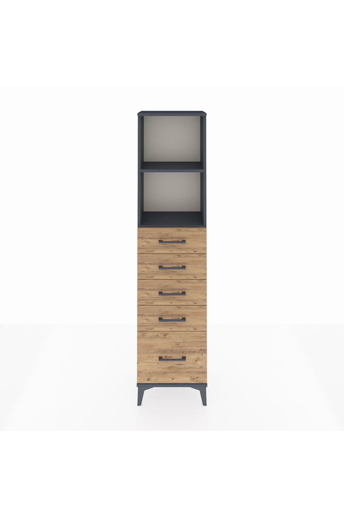 Arges Dolap 2 Raflı 5 Çekmeceli 44x30x182 - S22M040V6A