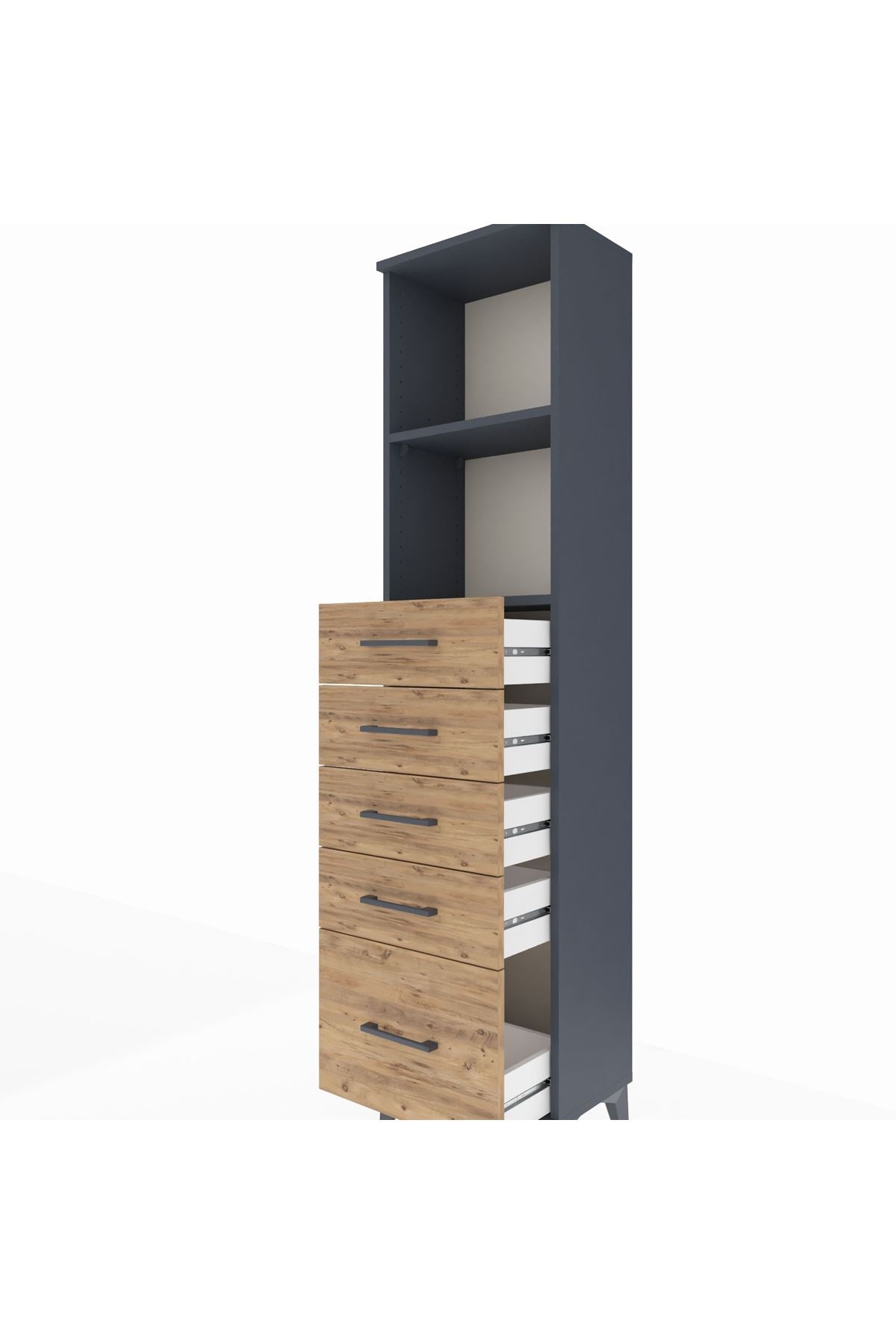 Arges Dolap 2 Raflı 5 Çekmeceli 44x30x182 - S22M040V6A