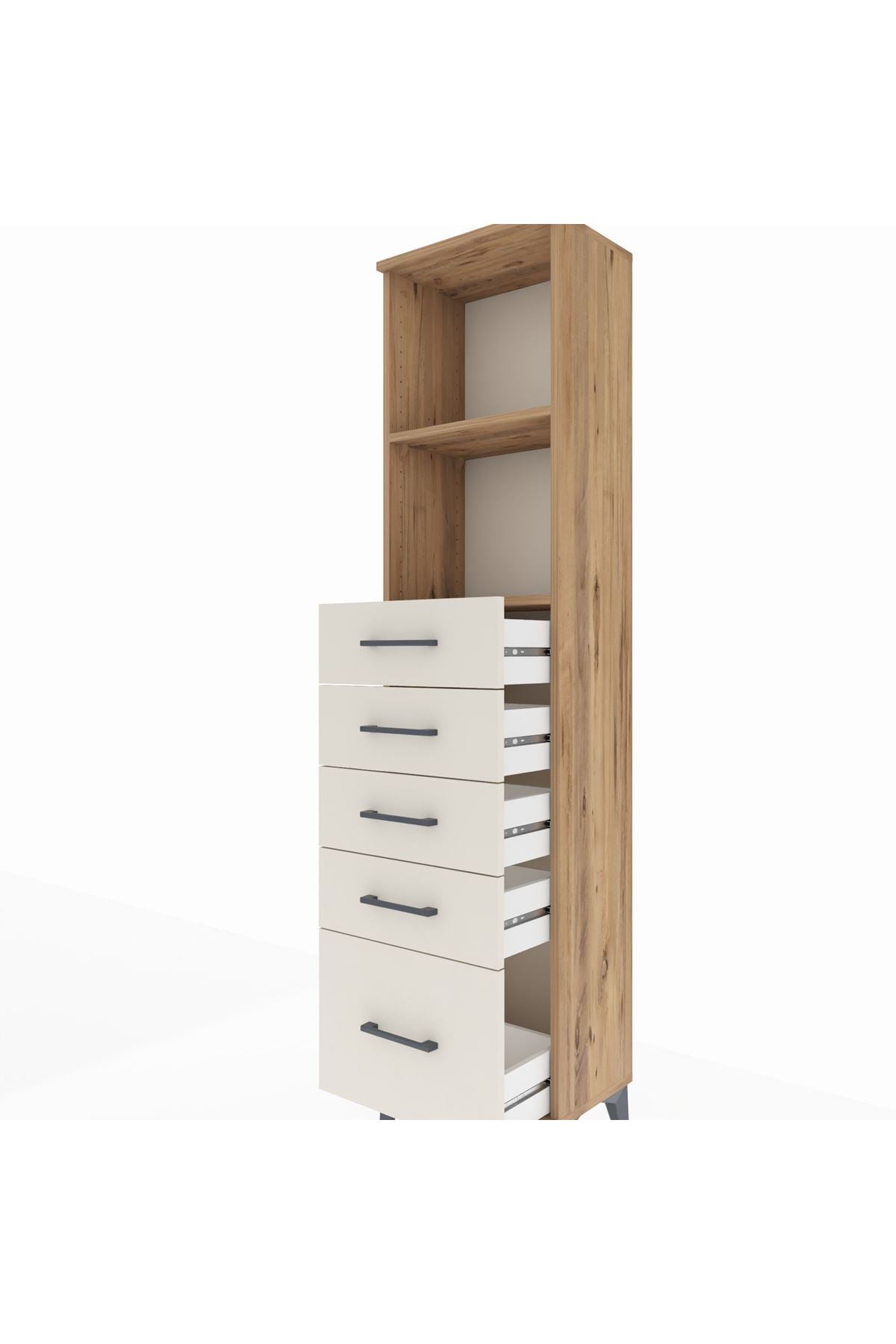 Arges Dolap 2 Raflı 5 Çekmeceli 44x30x182 - S22M040V7A