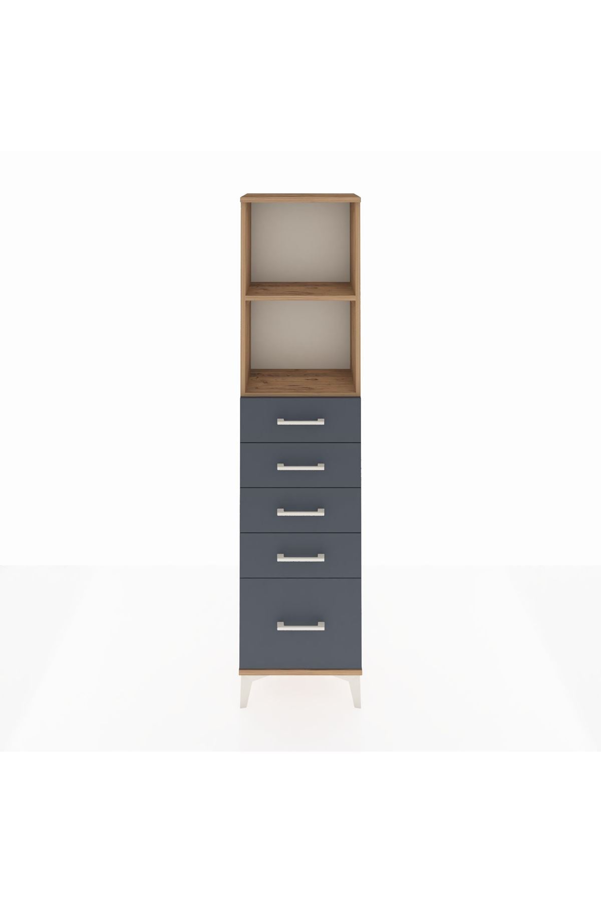 Arges Dolap 2 Raflı 5 Çekmeceli 44x30x182 - S22M040V8A