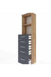 Arges Dolap 2 Raflı 5 Çekmeceli 44x30x182 - S22M040V8A