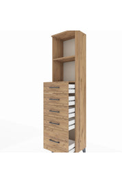 Arges Dolap 2 Raflı 5 Çekmeceli 44x30x182 - S22M040V9A