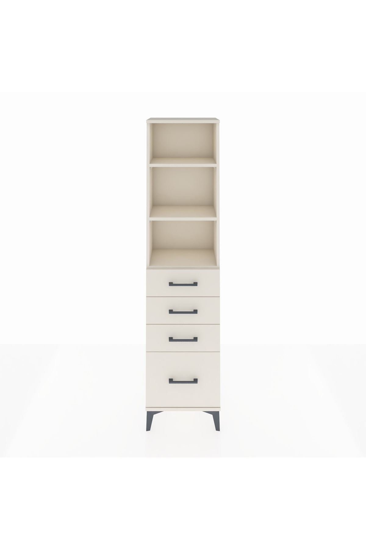Arges Dolap 3 Raflı 4 Çekmeceli 44x30x182 - S22M041V1A