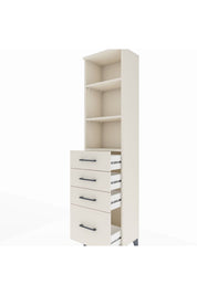 Arges Dolap 3 Raflı 4 Çekmeceli 44x30x182 - S22M041V1A