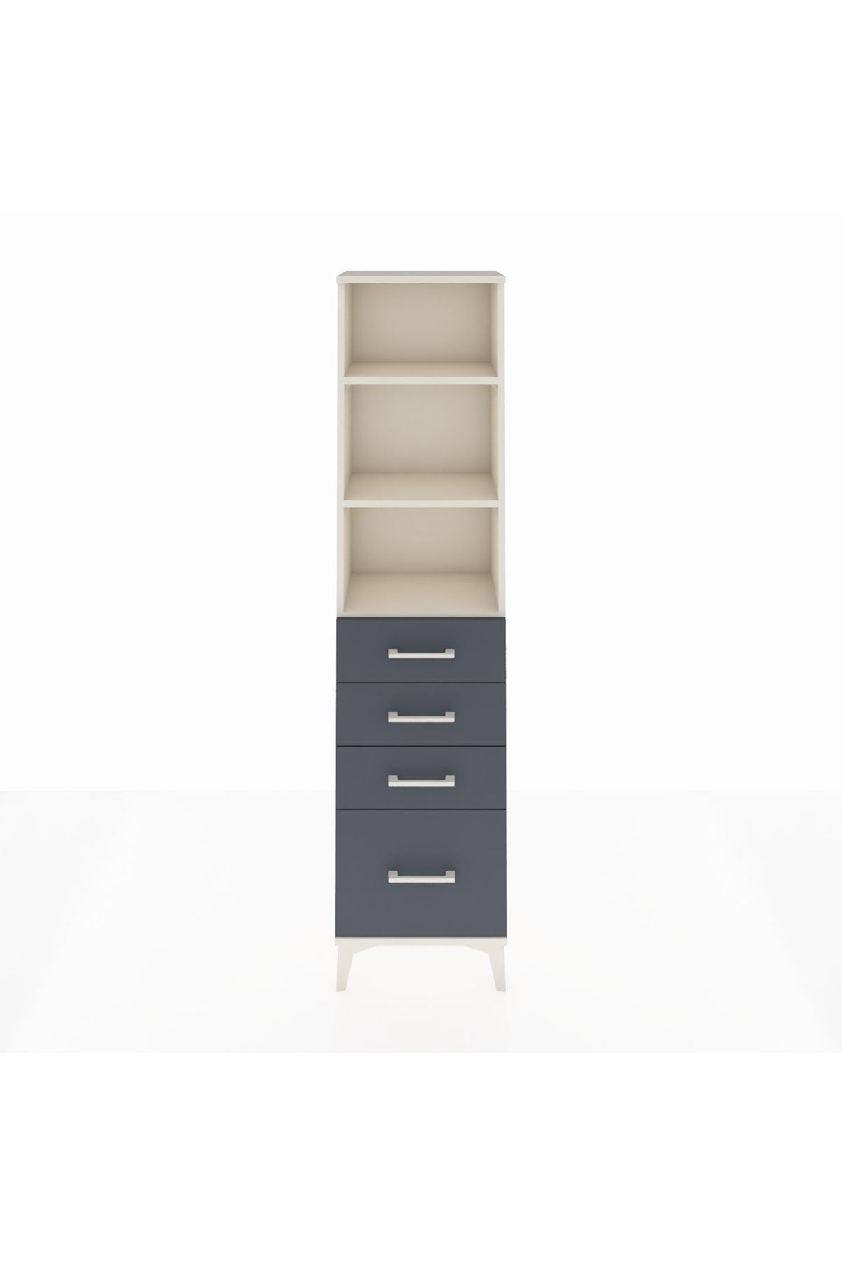 Arges Dolap 3 Raflı 4 Çekmeceli 44x30x182 - S22M041V2A
