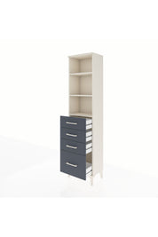 Arges Dolap 3 Raflı 4 Çekmeceli 44x30x182 - S22M041V2A