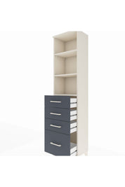 Arges Dolap 3 Raflı 4 Çekmeceli 44x30x182 - S22M041V2A