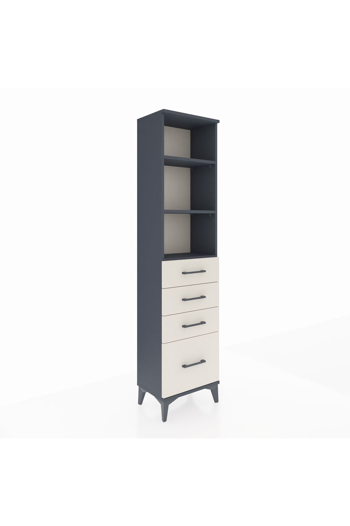 Arges Dolap 3 Raflı 4 Çekmeceli 44x30x182 - S22M041V4A