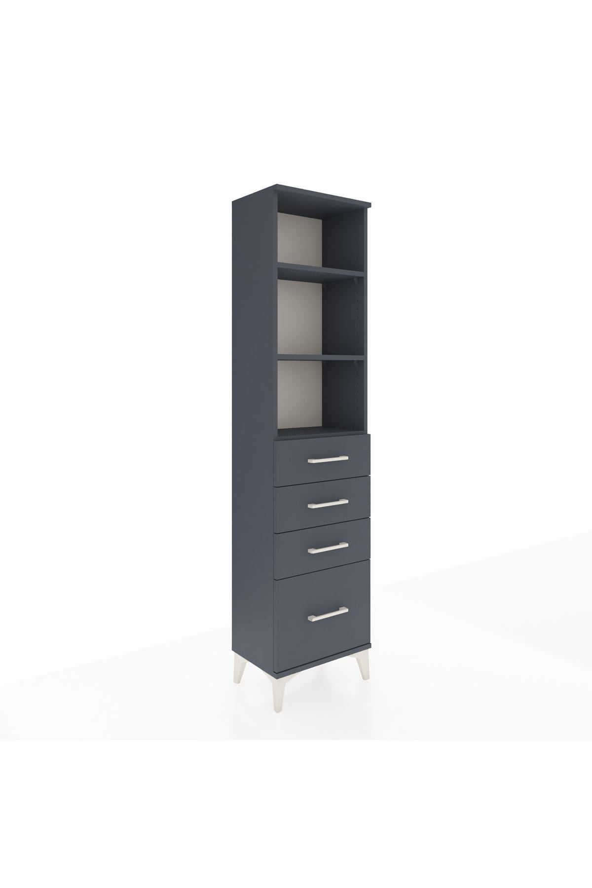 Arges Dolap 3 Raflı 4 Çekmeceli 44x30x182 - S22M041V5A