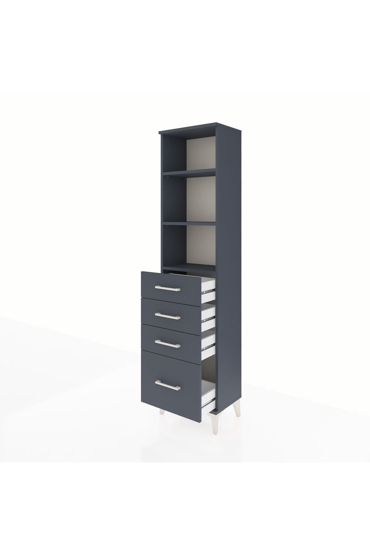 Arges Dolap 3 Raflı 4 Çekmeceli 44x30x182 - S22M041V5A