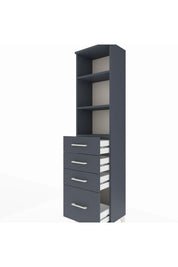 Arges Dolap 3 Raflı 4 Çekmeceli 44x30x182 - S22M041V5A
