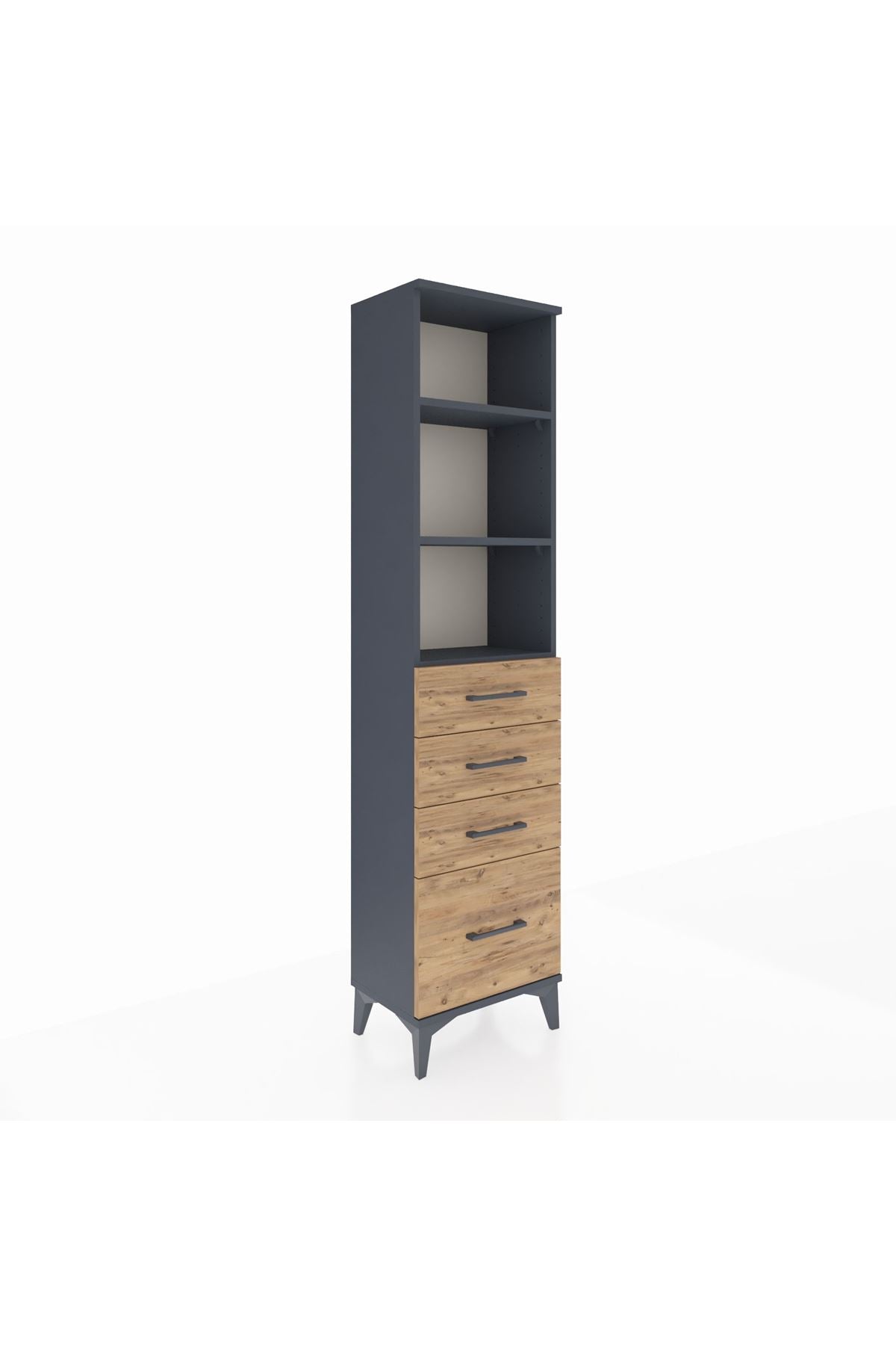 Arges Dolap 3 Raflı 4 Çekmeceli 44x30x182 - S22M041V6A