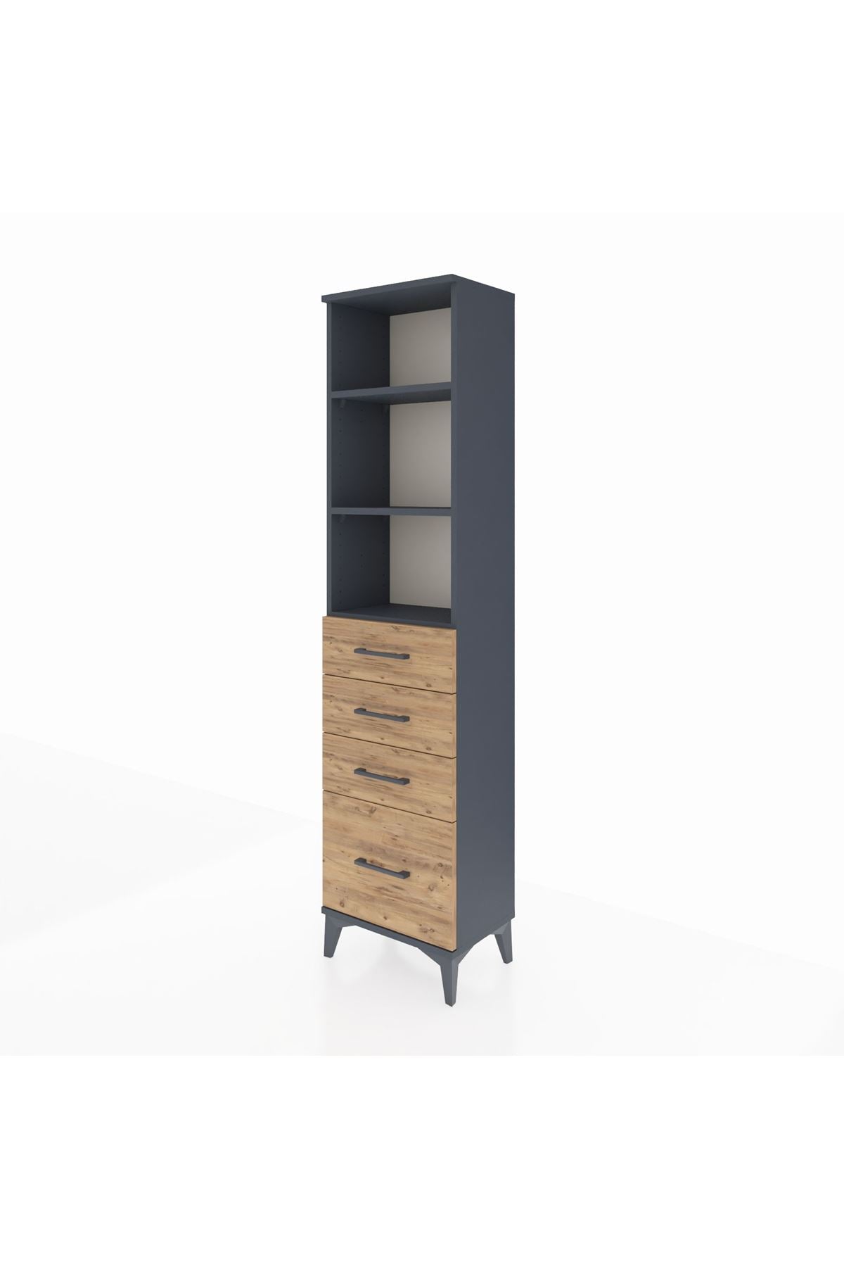 Arges Dolap 3 Raflı 4 Çekmeceli 44x30x182 - S22M041V6A