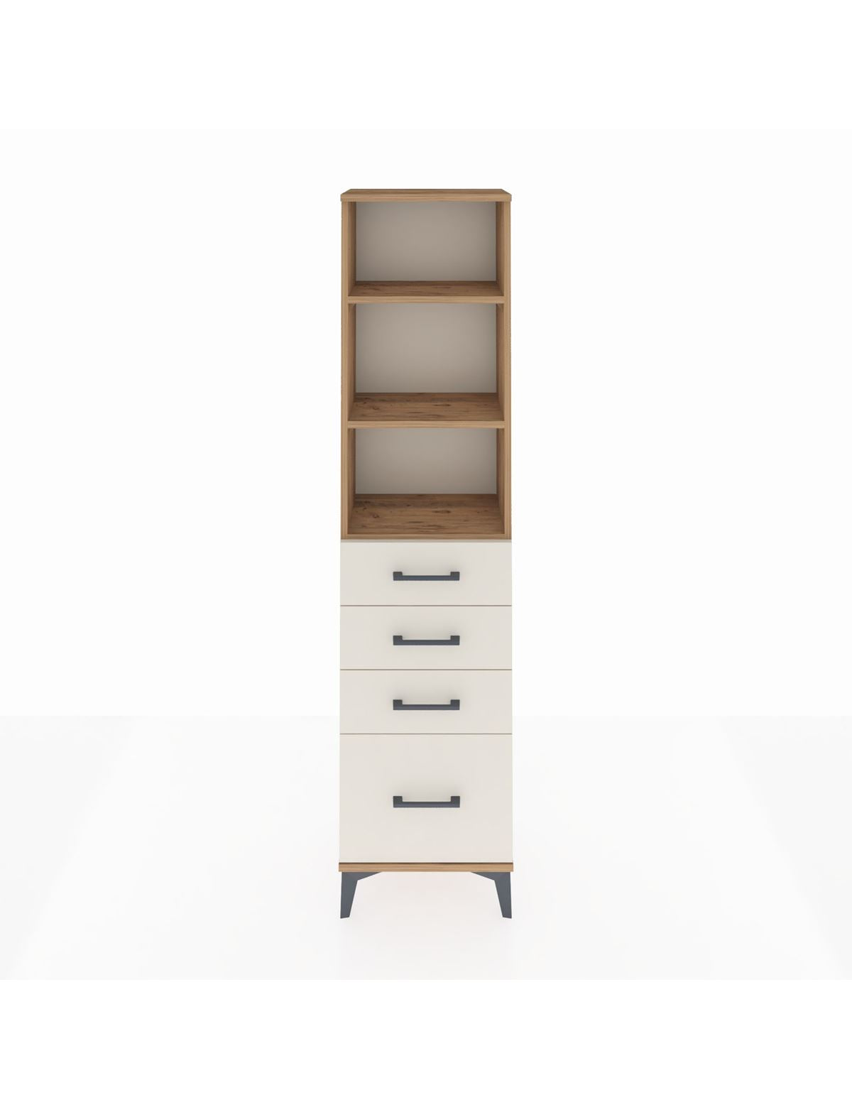 Arges Dolap 3 Raflı 4 Çekmeceli 44x30x182 - S22M041V7A