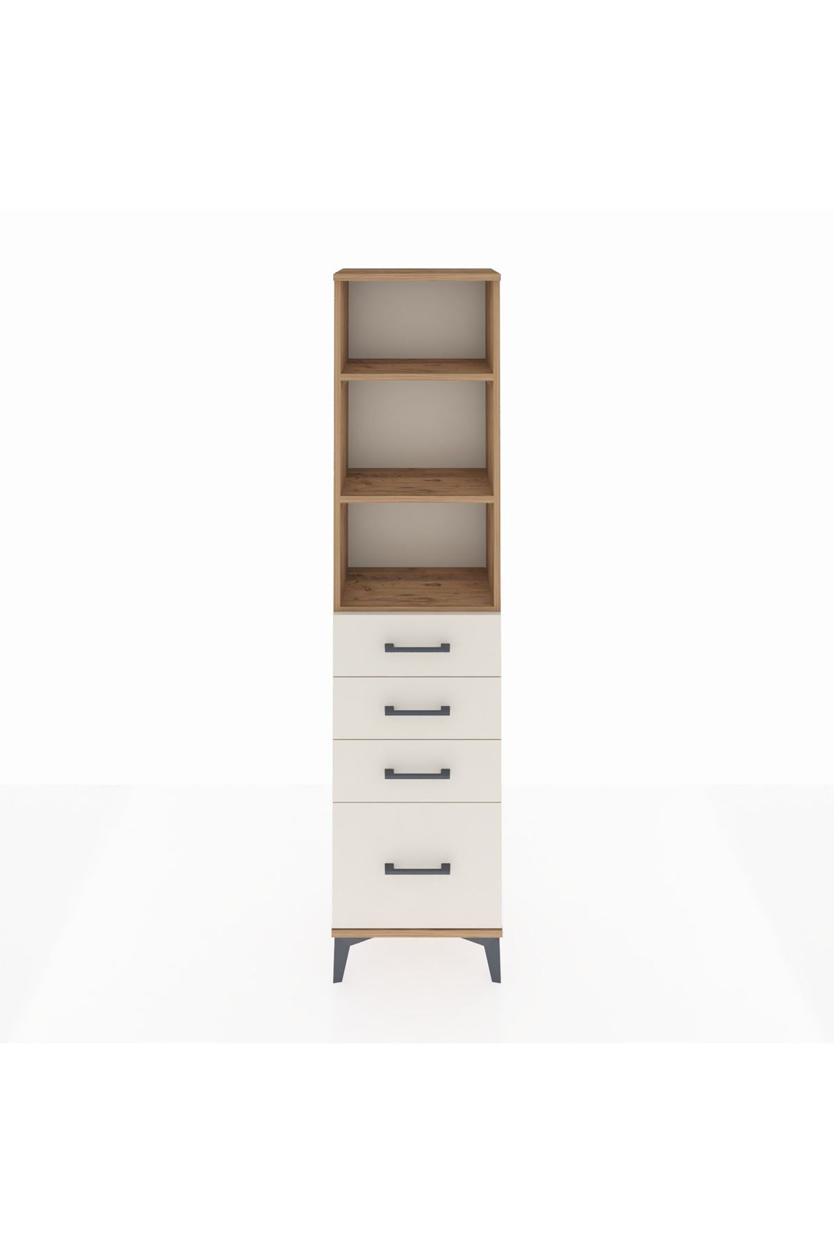 Arges Dolap 3 Raflı 4 Çekmeceli 44x30x182 - S22M041V7A