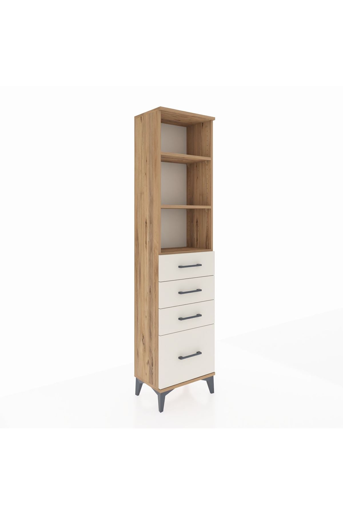 Arges Dolap 3 Raflı 4 Çekmeceli 44x30x182 - S22M041V7A