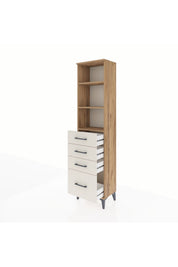 Arges Dolap 3 Raflı 4 Çekmeceli 44x30x182 - S22M041V7A