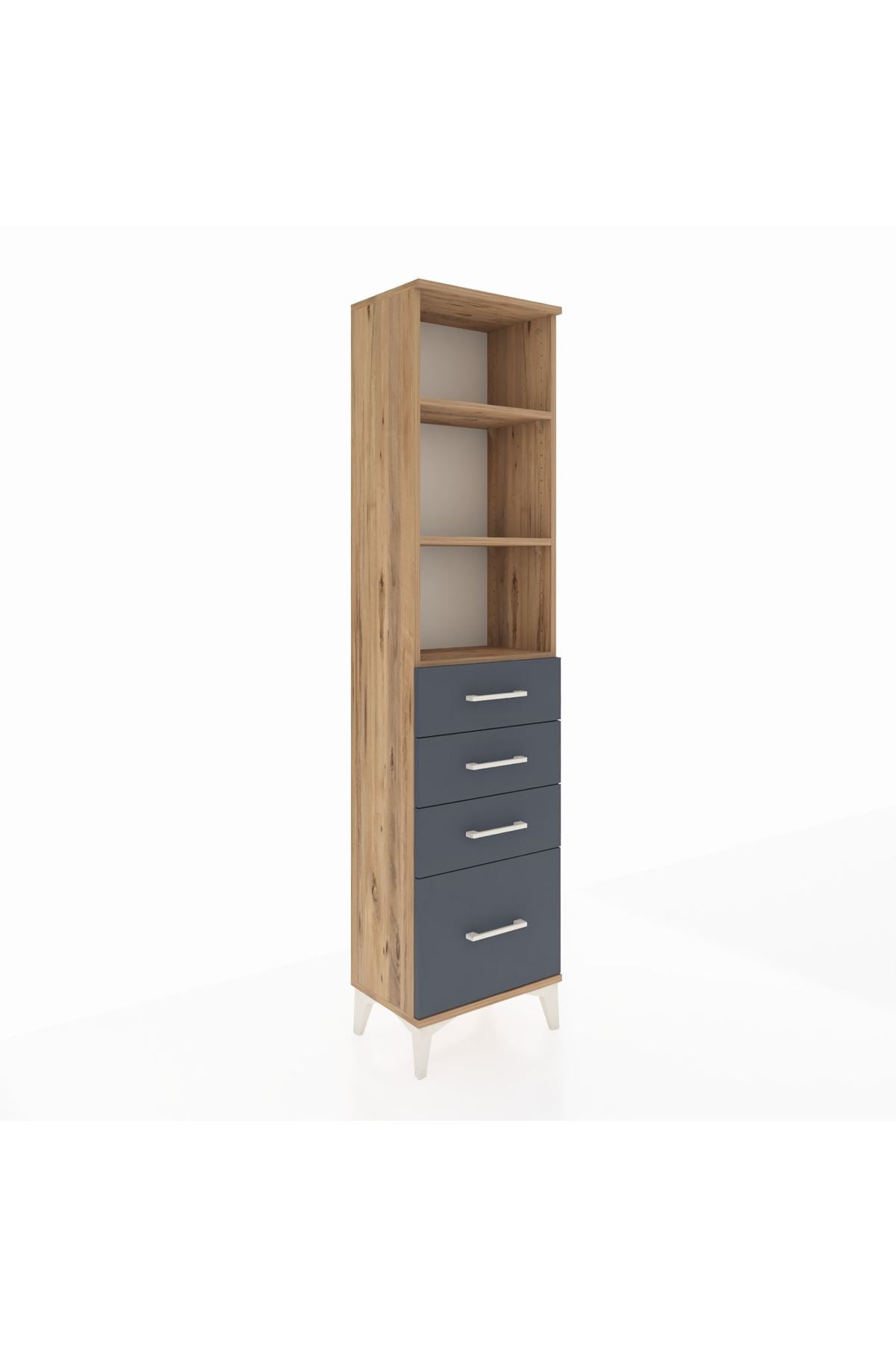 Arges Dolap 3 Raflı 4 Çekmeceli 44x30x182 - S22M041V8A