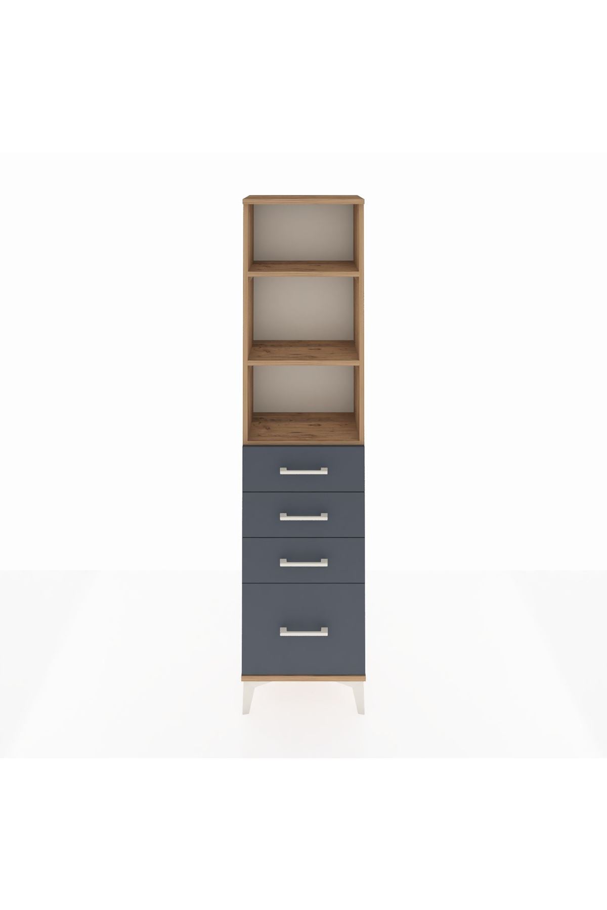 Arges Dolap 3 Raflı 4 Çekmeceli 44x30x182 - S22M041V8A
