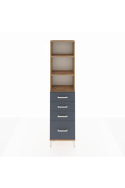 Arges Dolap 3 Raflı 4 Çekmeceli 44x30x182 - S22M041V8A