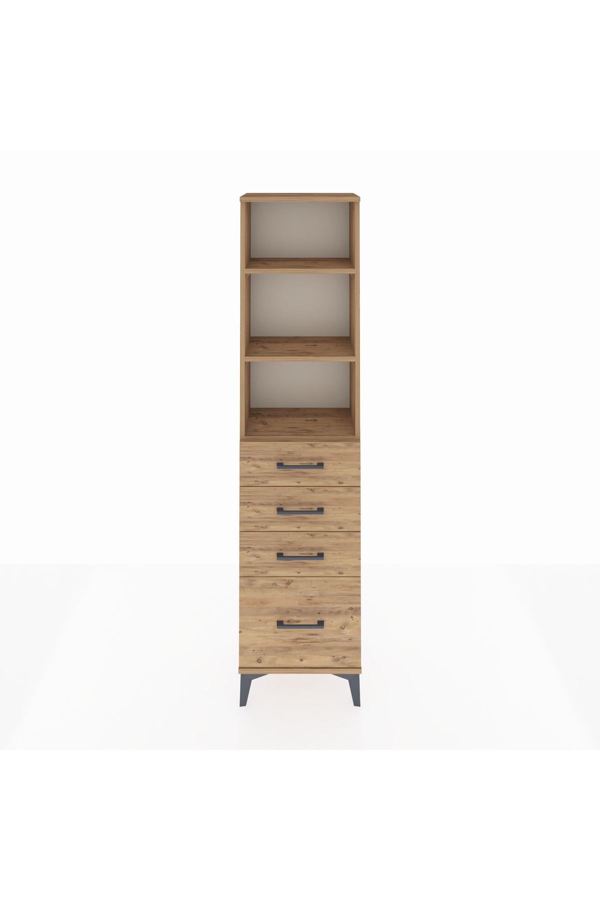 Arges Dolap 3 Raflı 4 Çekmeceli 44x30x182 - S22M041V9A