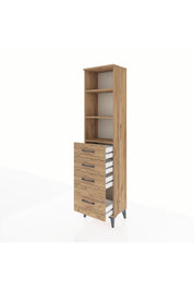 Arges Dolap 3 Raflı 4 Çekmeceli 44x30x182 - S22M041V9A