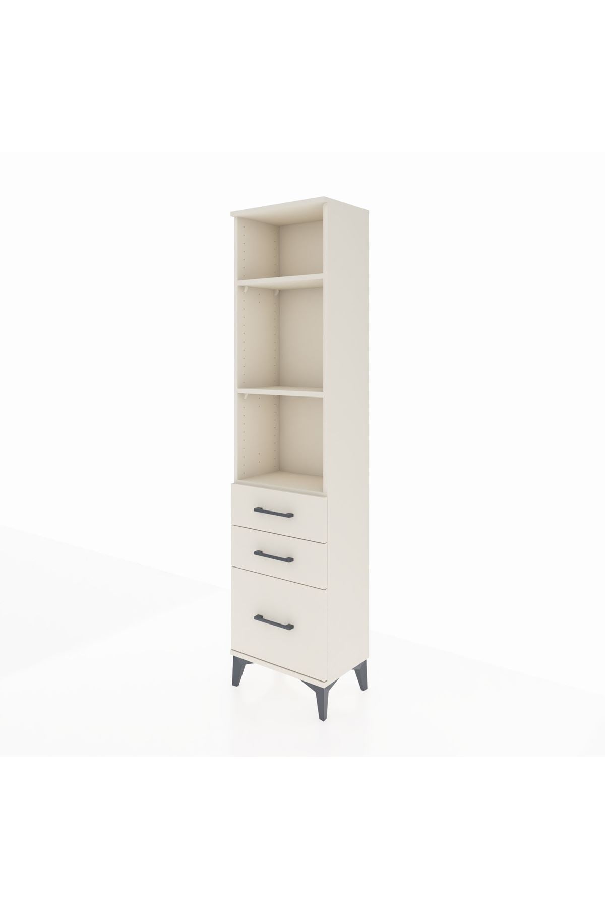 Arges Dolap 3 Raflı 3 Çekmeceli 44x30x182 - S22M042V1A