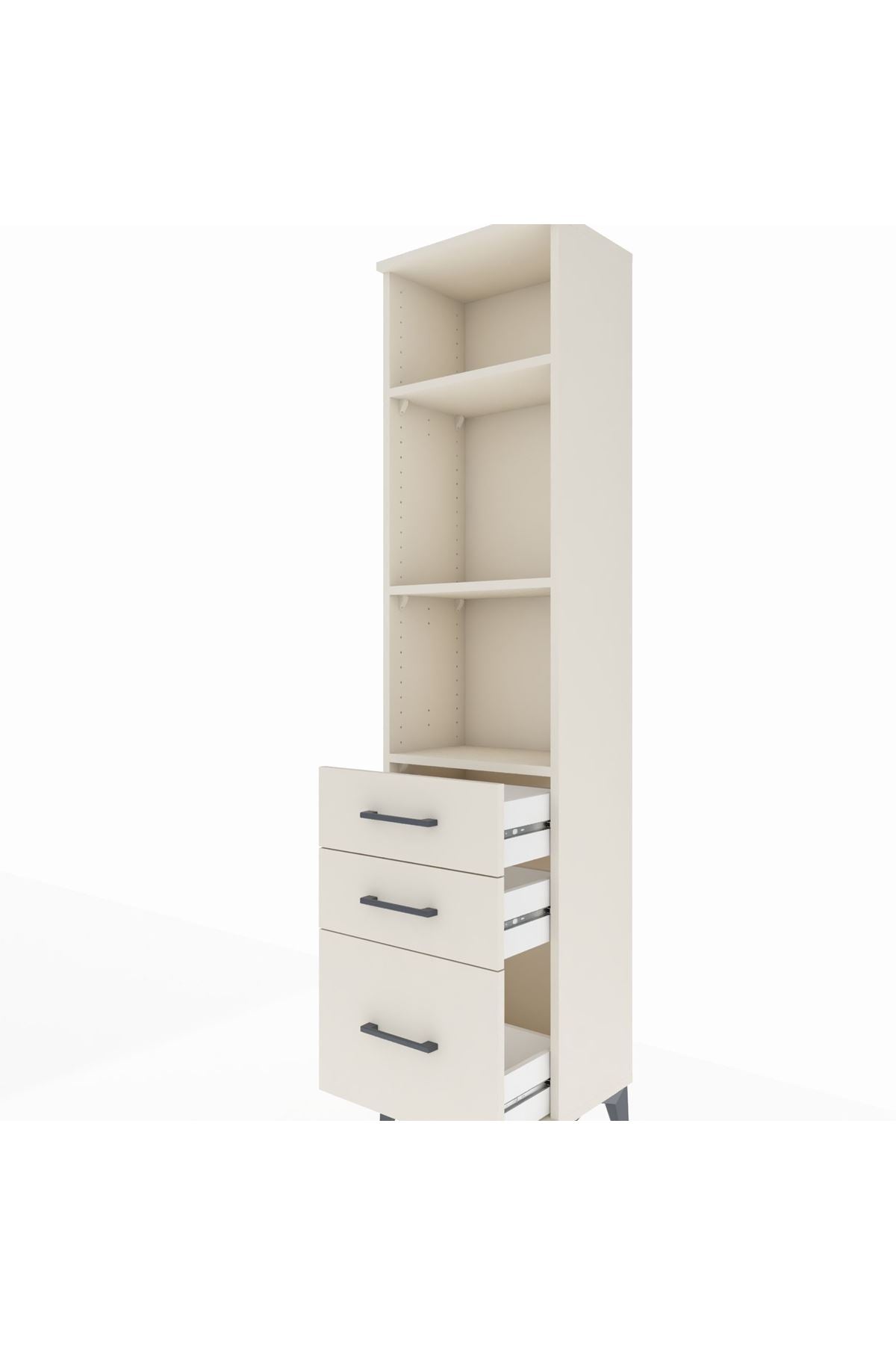 Arges Dolap 3 Raflı 3 Çekmeceli 44x30x182 - S22M042V1A