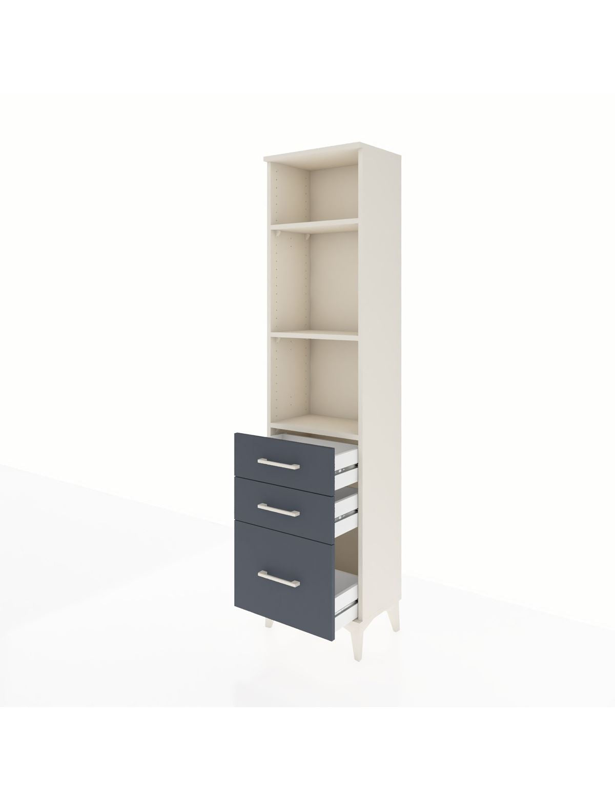 Arges Dolap 3 Raflı 3 Çekmeceli 44x30x182 - S22M042V2A