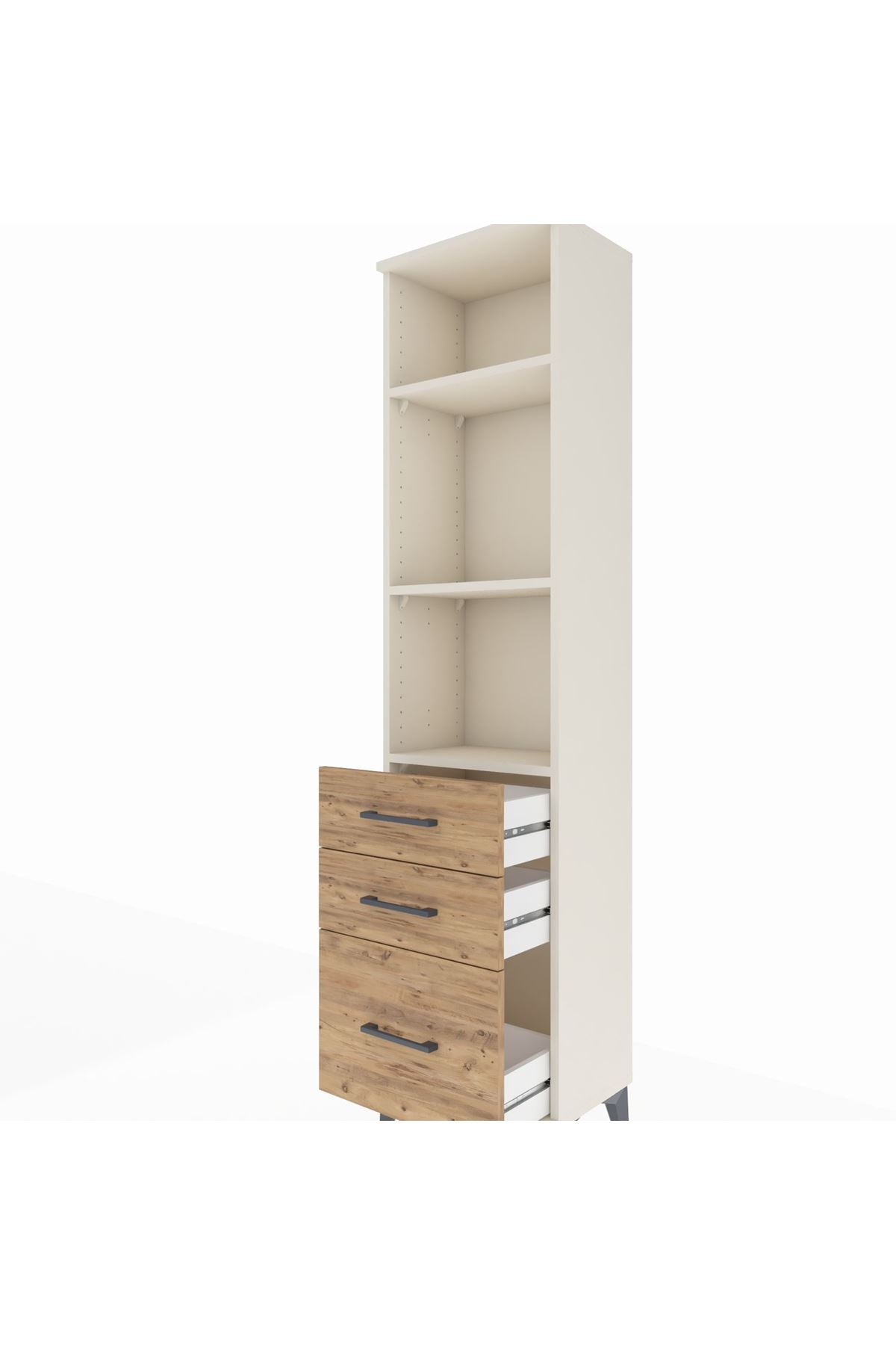 Arges Dolap 3 Raflı 3 Çekmeceli 44x30x182 - S22M042V3A