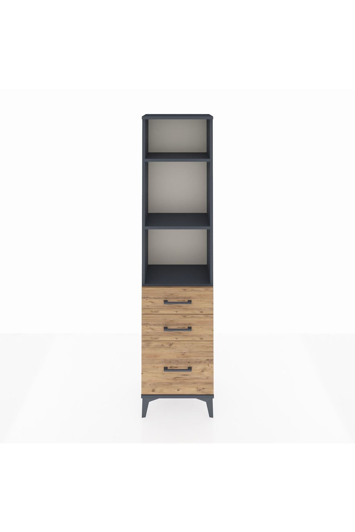 Arges Dolap 3 Raflı 3 Çekmeceli 44x30x182 - S22M042V6A