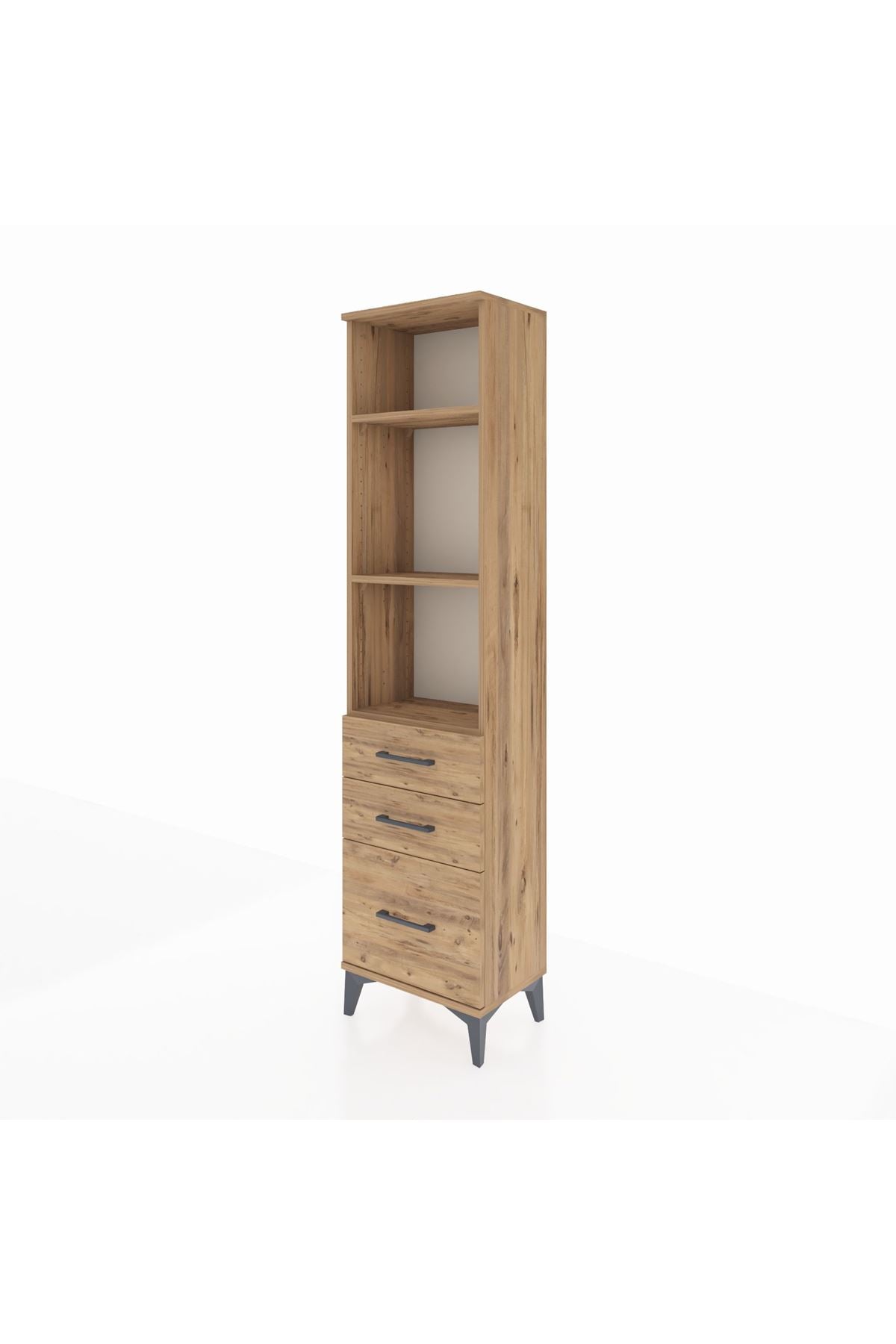 Arges Dolap 3 Raflı 3 Çekmeceli 44x30x182 - S22M042V9A