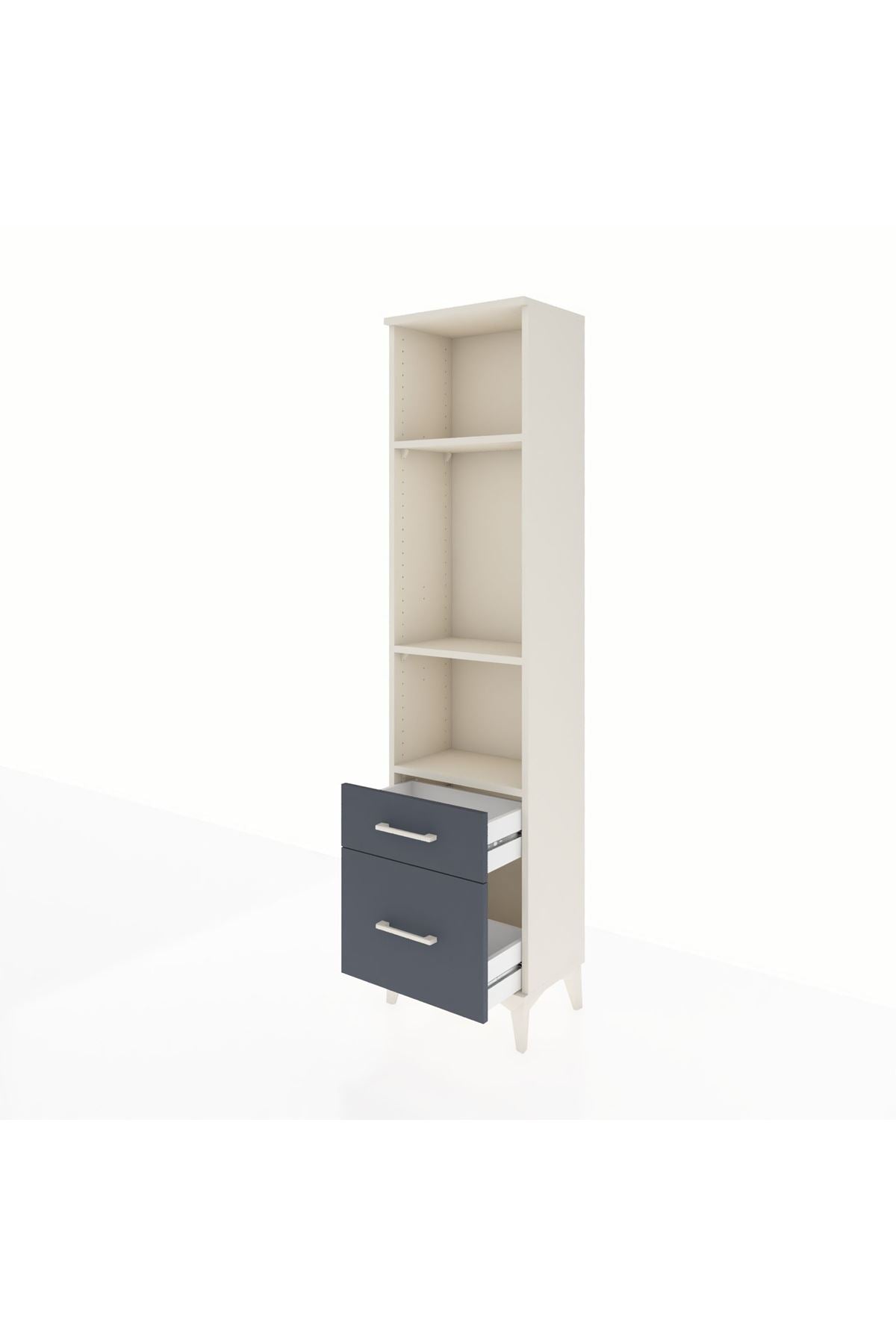 Arges Dolap 3 Raflı 2 Çekmeceli 44x30x182 - S22M043V2A
