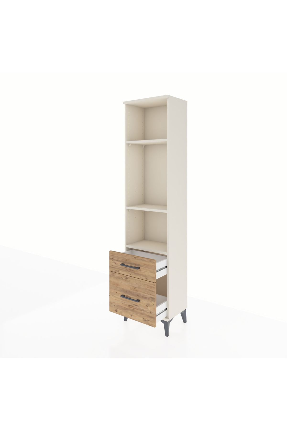 Arges Dolap 3 Raflı 2 Çekmeceli 44x30x182 - S22M043V3A
