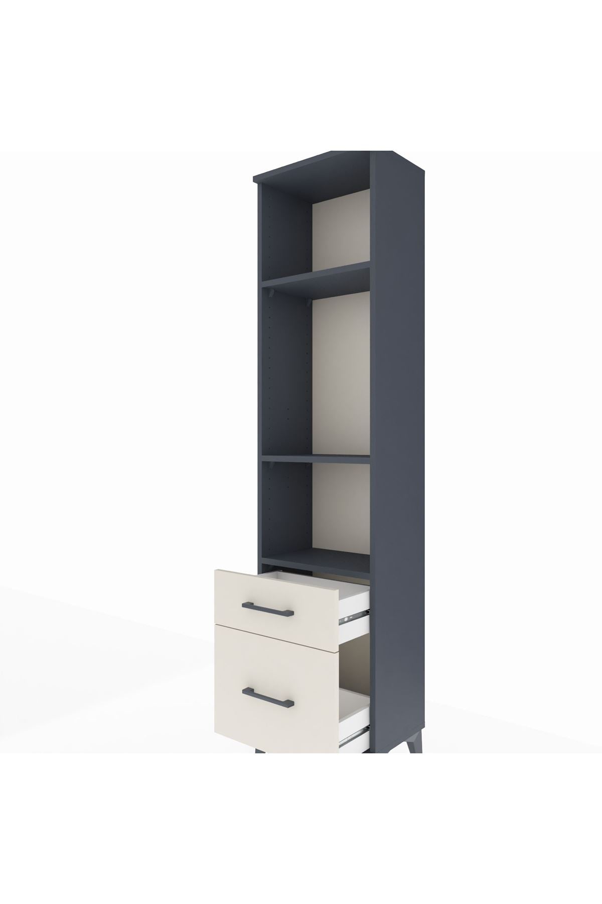 Arges Dolap 3 Raflı 2 Çekmeceli 44x30x182 - S22M043V4A