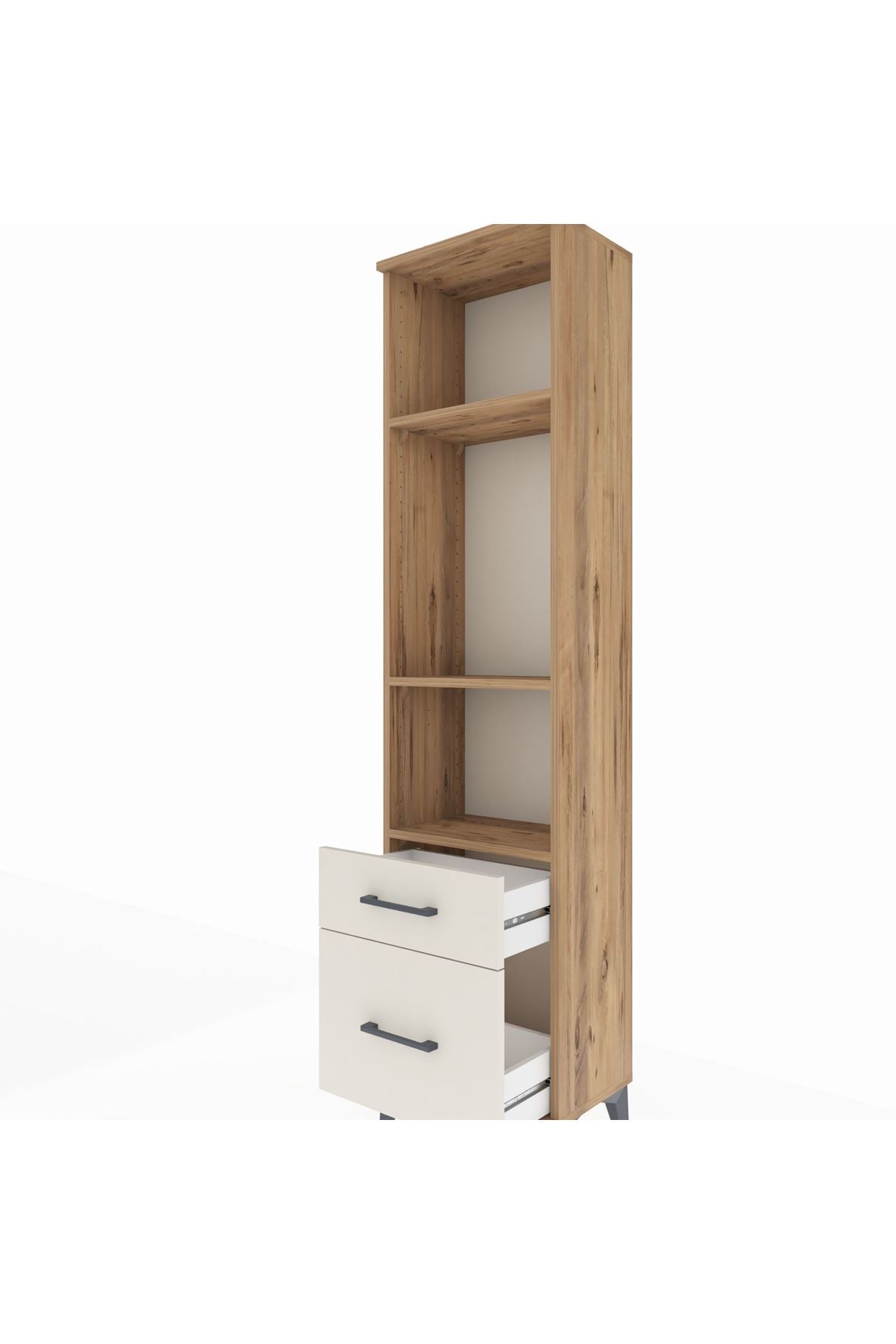 Arges Dolap 3 Raflı 2 Çekmeceli 44x30x182 - S22M043V7A