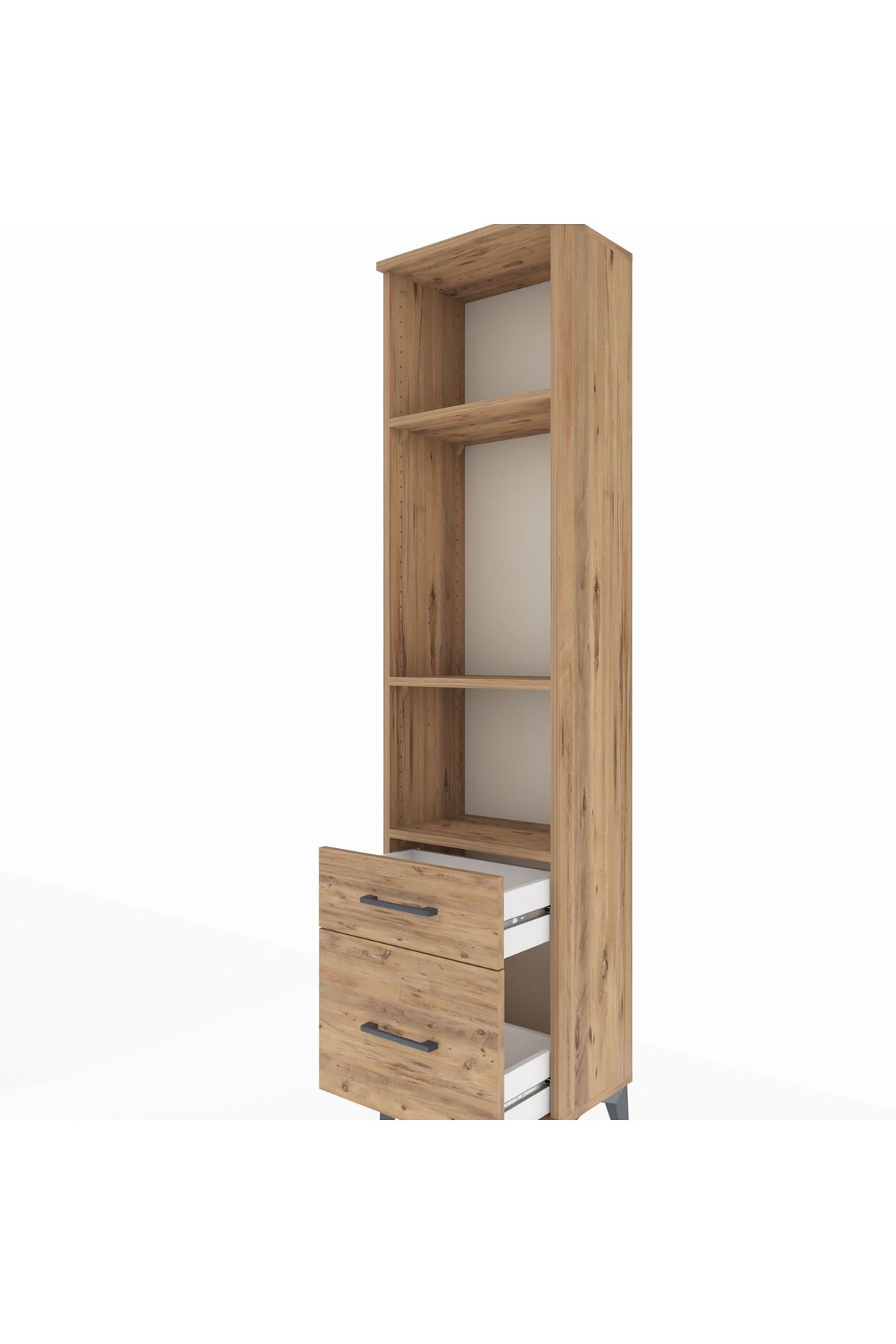Arges Dolap 3 Raflı 2 Çekmeceli 44x30x182 - S22M043V9A