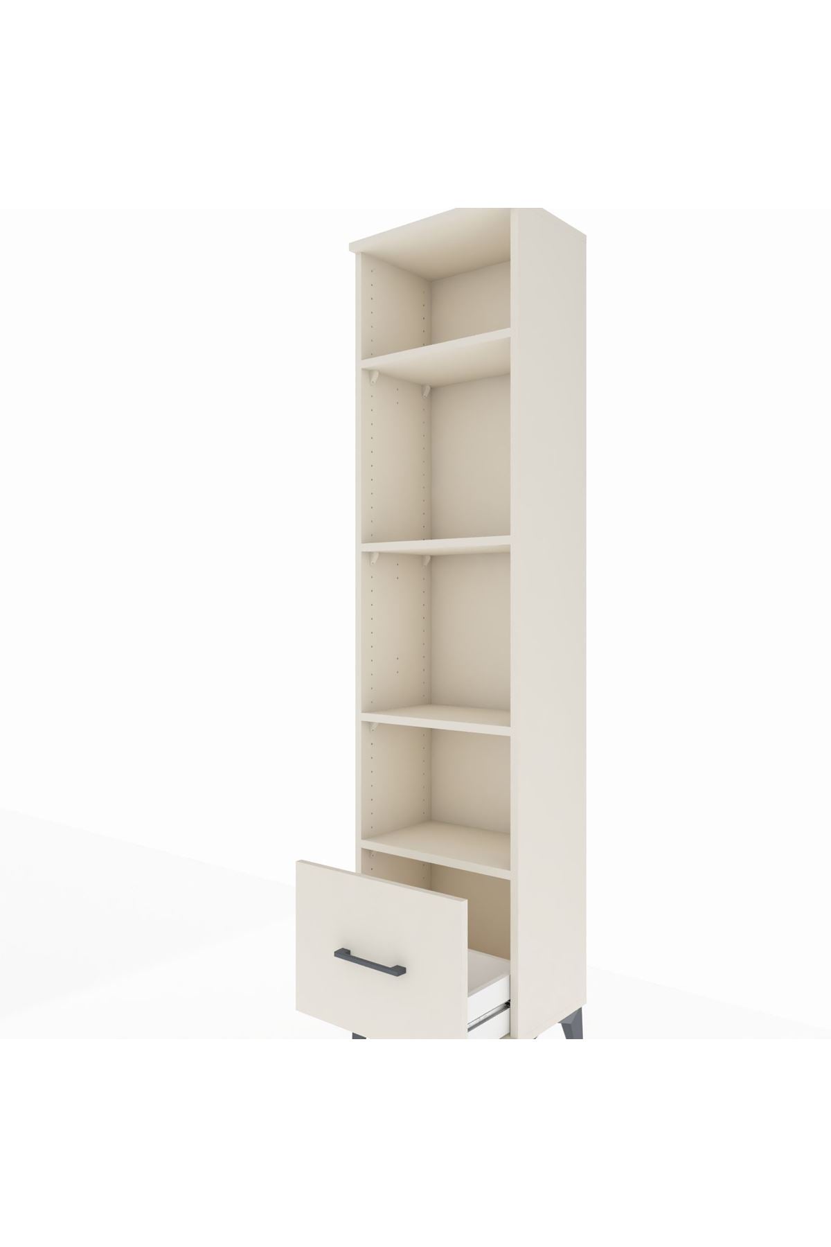 Arges Dolap 4 Raflı Tek Çekmeceli 44x30x182 - S22M044V1A