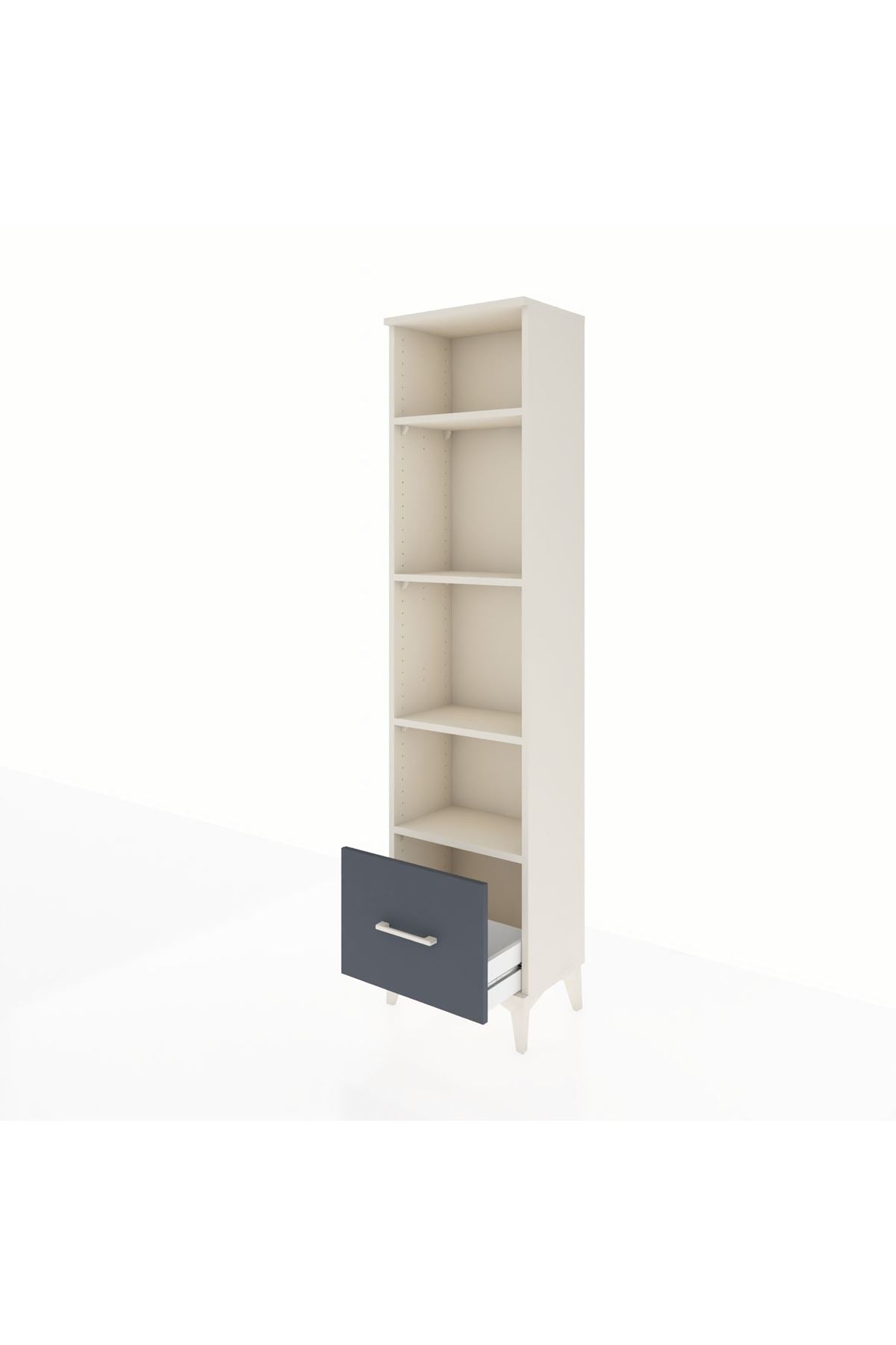 Arges Dolap 4 Raflı Tek Çekmeceli 44x30x182 - S22M044V2A