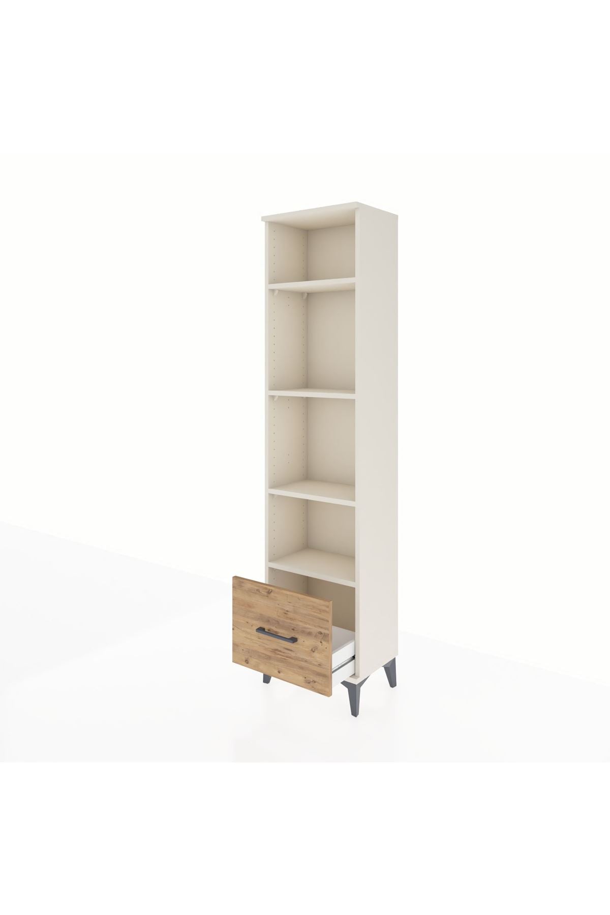 Arges Dolap 4 Raflı Tek Çekmeceli 44x30x182 - S22M044V3A