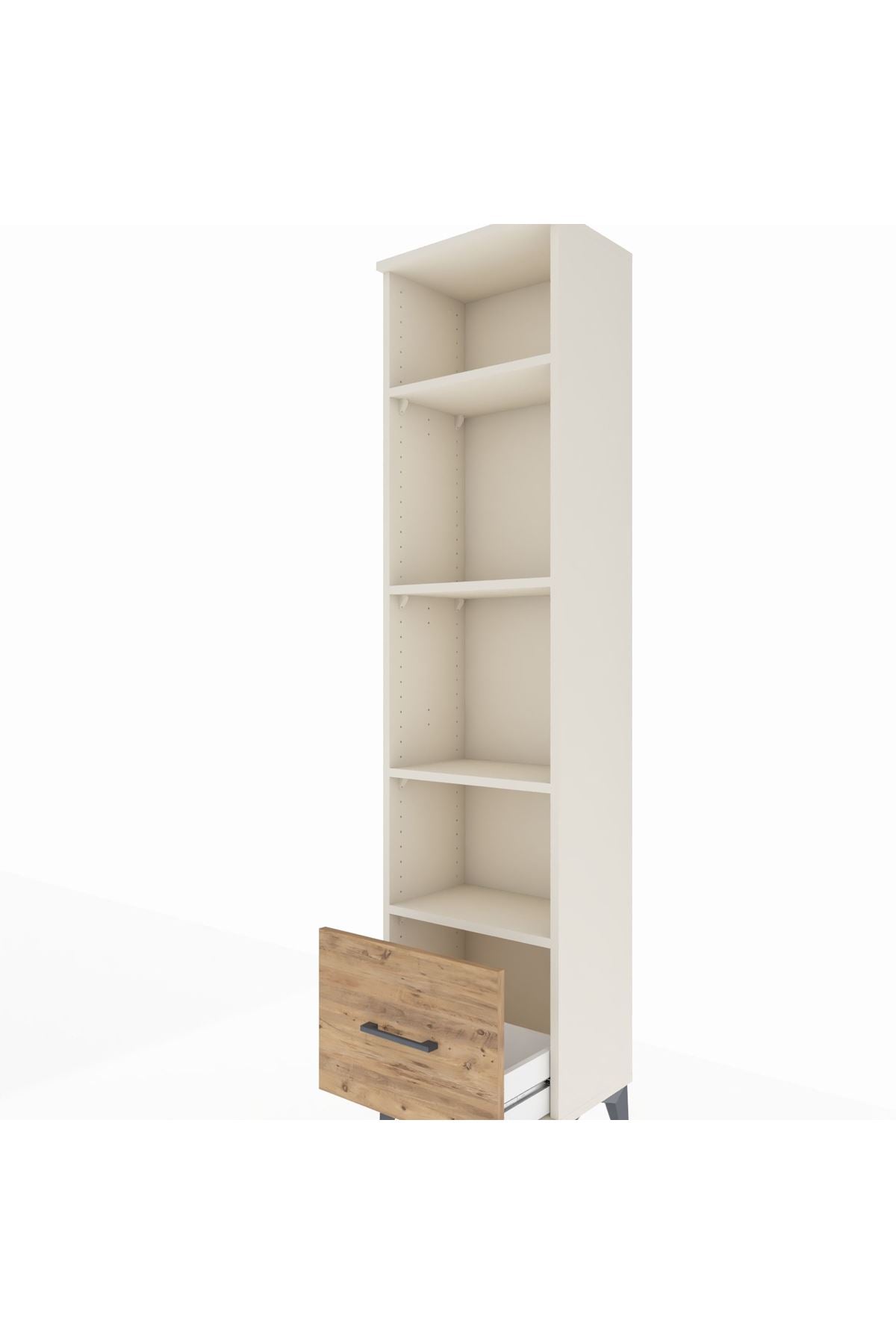 Arges Dolap 4 Raflı Tek Çekmeceli 44x30x182 - S22M044V3A