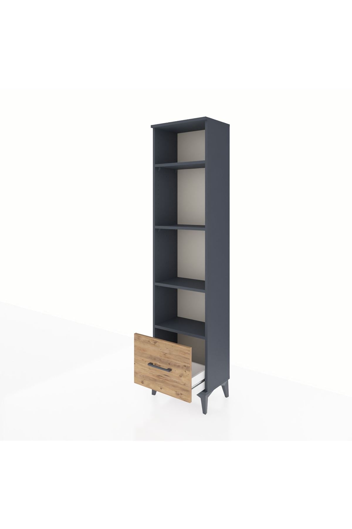 Arges Dolap 4 Raflı Tek Çekmeceli 44x30x182 - S22M044V6A