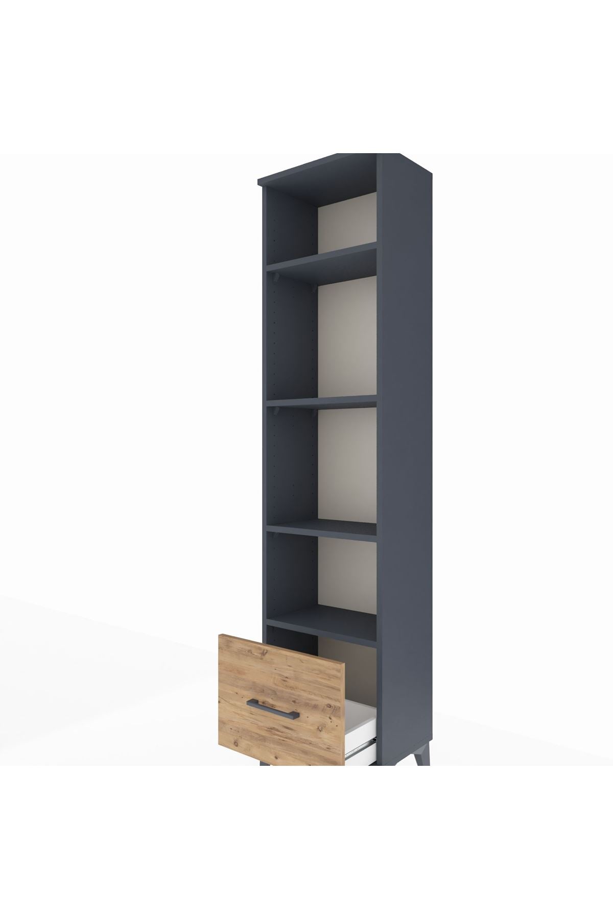 Arges Dolap 4 Raflı Tek Çekmeceli 44x30x182 - S22M044V6A